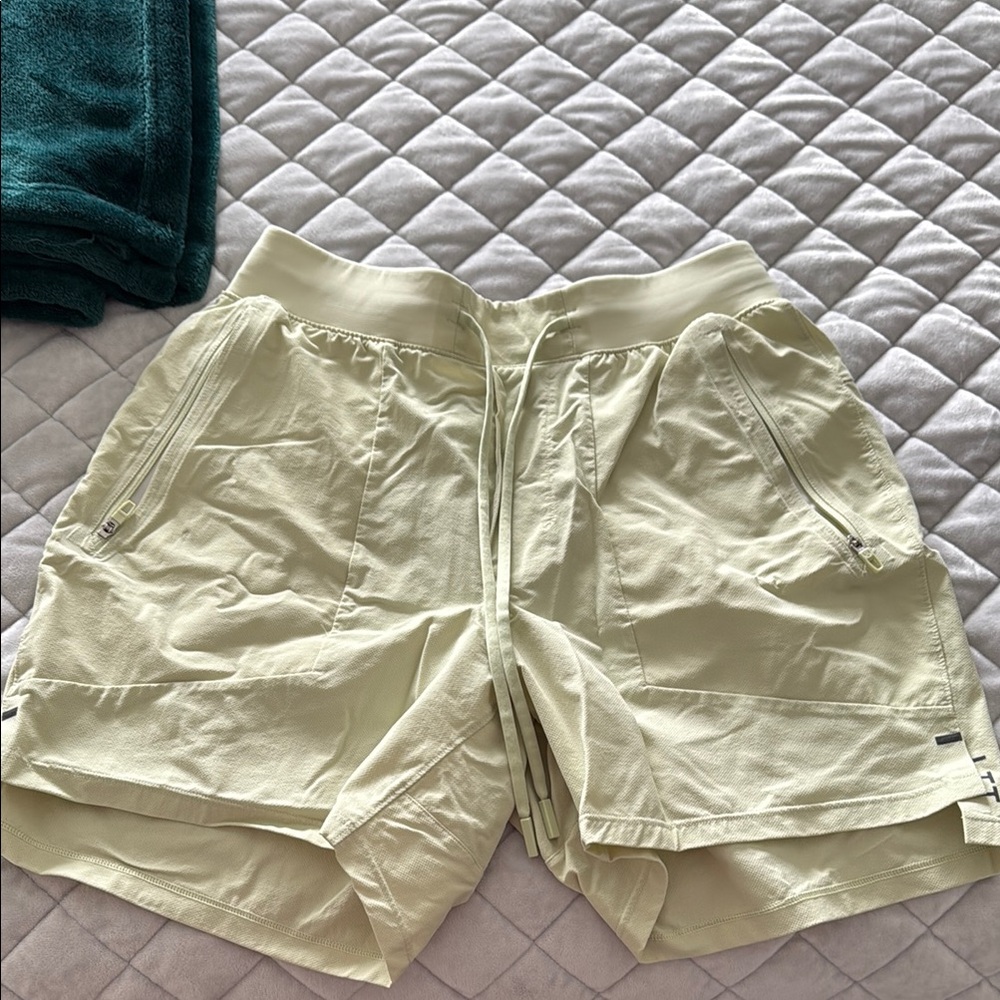 Men's Light Yellow Lululemon Shorts